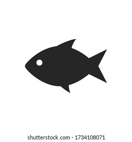 Fish icon on white background. Stock vector icon