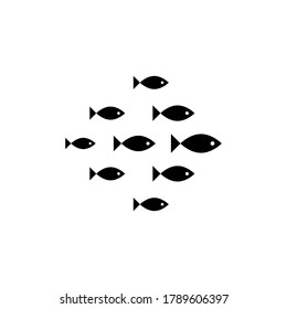 Fish Icon on white background. Stock vector