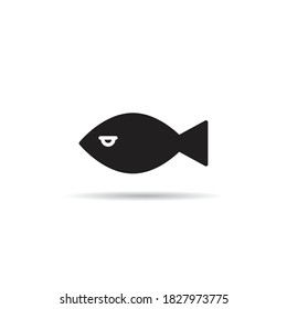 fish icon on white background