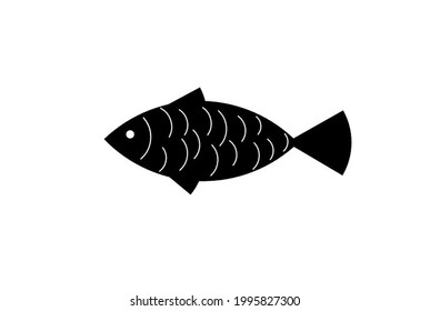 icono de pescado sobre fondo blanco