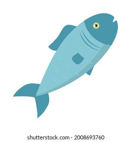 fish icon on white background