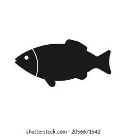 Fish icon on white background. Vector illustration