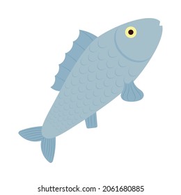 fish icon on white background
