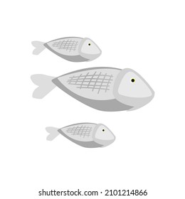 fish icon on a white background, vector illustration