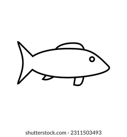 Fish icon on white background.