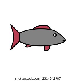 Fish icon on white background.