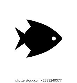Icono de pescado en fondo blanco