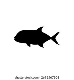 Fish icon on white background for graphic and web design. Simple vector sign. Internet concept symbol for website button or mobile app