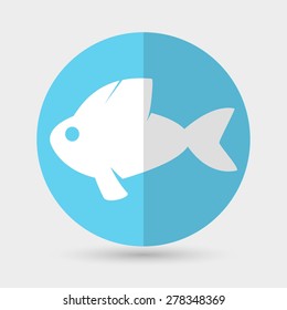 Fish icon on a white background