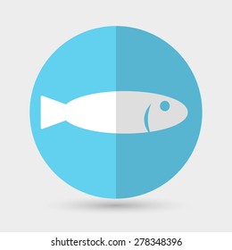 Fish icon on a white background