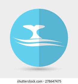 Fish icon on a white background