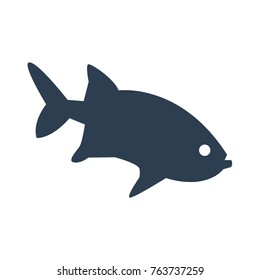 Fish icon on white background. Vector illustration