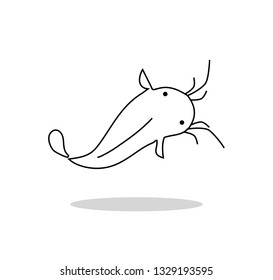 Fish Icon Outline Art Vector