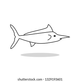 Fish Icon Outline Art Vector