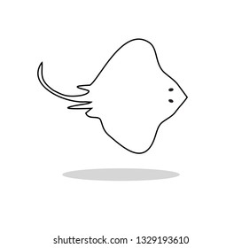 Fish Icon Outline Art Vector