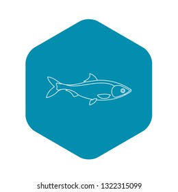 Fish icon. Outline illustration of fish vector icon for web