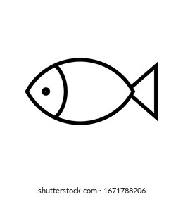 fish icon outline style vector