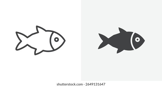 Fisch-Symbol Umrissvektorzeichen