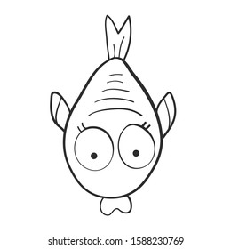 Fish. Icon. Print. Vector illustration