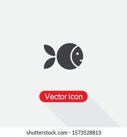 Fish Icon, Puffer Fish Icon Vector Illustratio Eps10