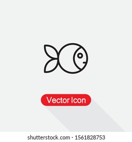 Fish Icon, Puffer Fish Icon Vector Illustration Eps10