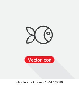 Fish Icon, Puffer Fish Icon Vector Illustration Eps10