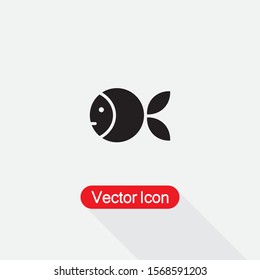 Fish Icon, Puffer Fish Icon Vector Illustration Eps10