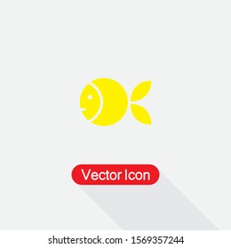 Fish Icon, Puffer Fish Icon Vector Illustration Eps10