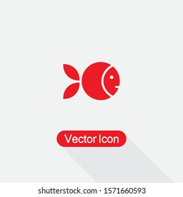 Fish Icon, Puffer Fish Icon Vector Illustration Eps10