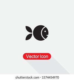 Fish Icon, Puffer Fish Icon Vector Illustration Eps10