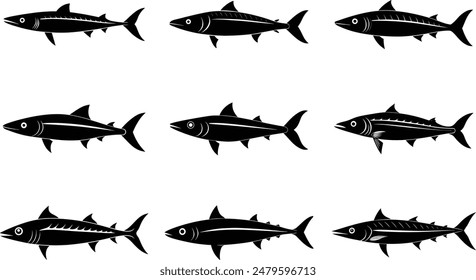 Fish icon seafood or farm water animal isolated flat design vector illustration