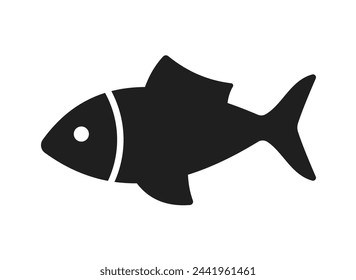 Fish icon. Seafood symbol. Vector