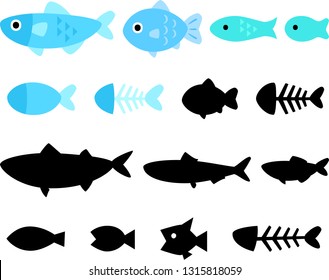 Fish icon set