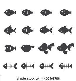 fish icon set