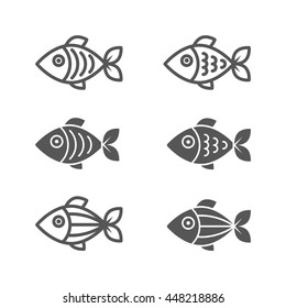 fish icon set