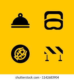fish icon set. food, lobster and barrier vector icon for graphic design and web