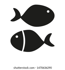fish icon set isolated on white background - Vector