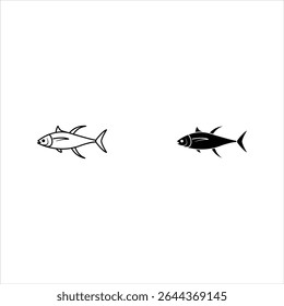 Fish icon set. para conceito móvel e web design. ilustração vetorial, eps 10.