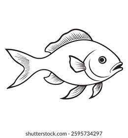 Fish icon set on a white background
