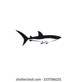Fish icon. shark logo template. Creative vector symbol of a fishing club or fish shop.
