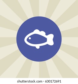 fish icon. sign design. background
