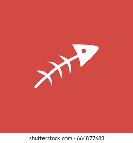 fish icon. sign design. red background