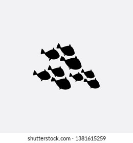 fish icon sign signifier vector