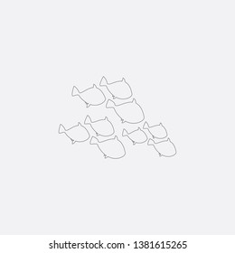fish icon sign signifier vector