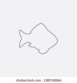 fish icon sign signifier vector
