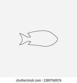 fish icon sign signifier vector