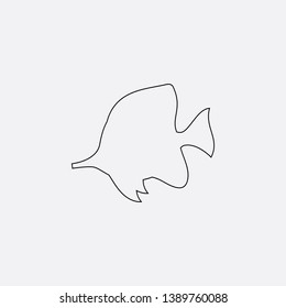 fish icon sign signifier vector