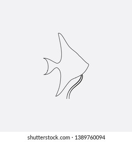 fish icon sign signifier vector