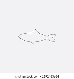 fish icon sign signifier vector