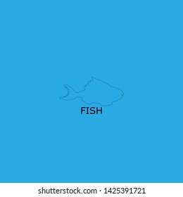 fish icon sign signifier vector